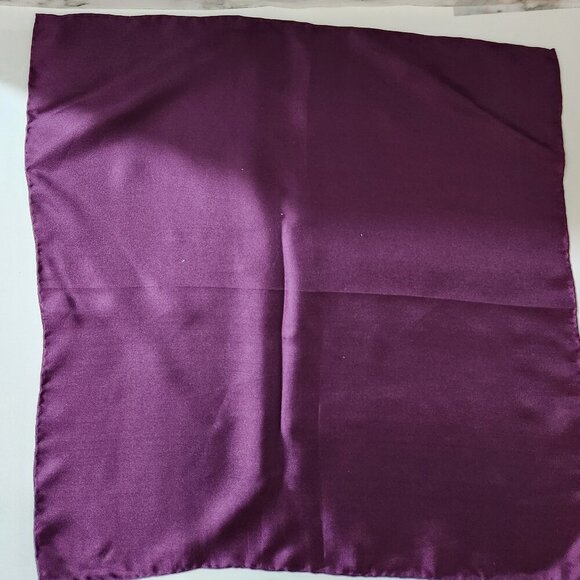 Men's Pocket Square Purple Silk Scarf Pocket Handkerchief Hand Rolled Hem - Picture 1 of 8